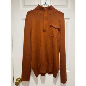 Banana Republic Mens Sz L Merino Wool Ribbed Pullover Sweater Academia Old Money